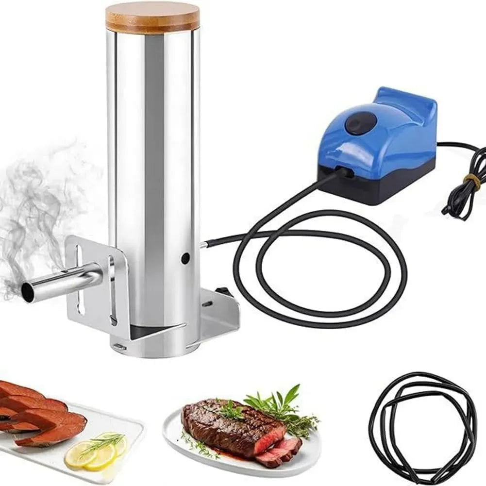 Generatore, barbecue, acciaio inox, per cibo e carne perfettamente affumicato