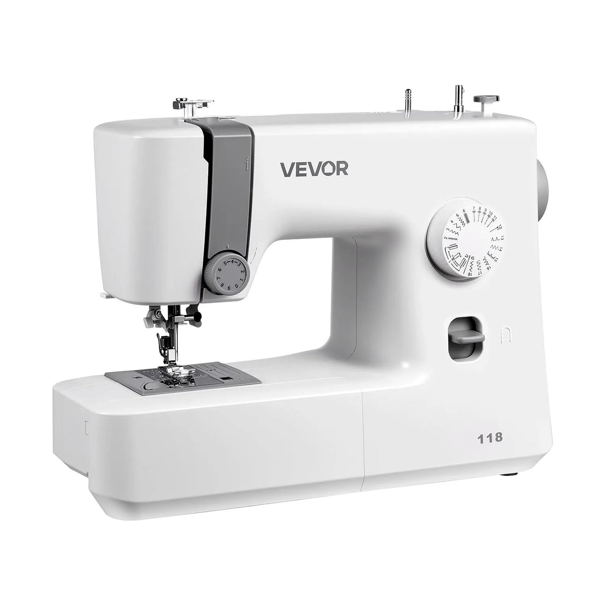 VEVOR Macchina da Cucire, macchina per cucito elettrica, bianco, per Lavori Artigianali