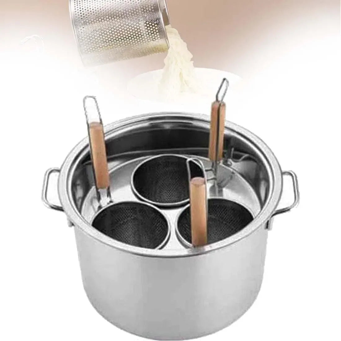 Pentola e padella, professionale, acciaio inox, Cuocipapa a 3/4/5 Fori, in Un RIS
