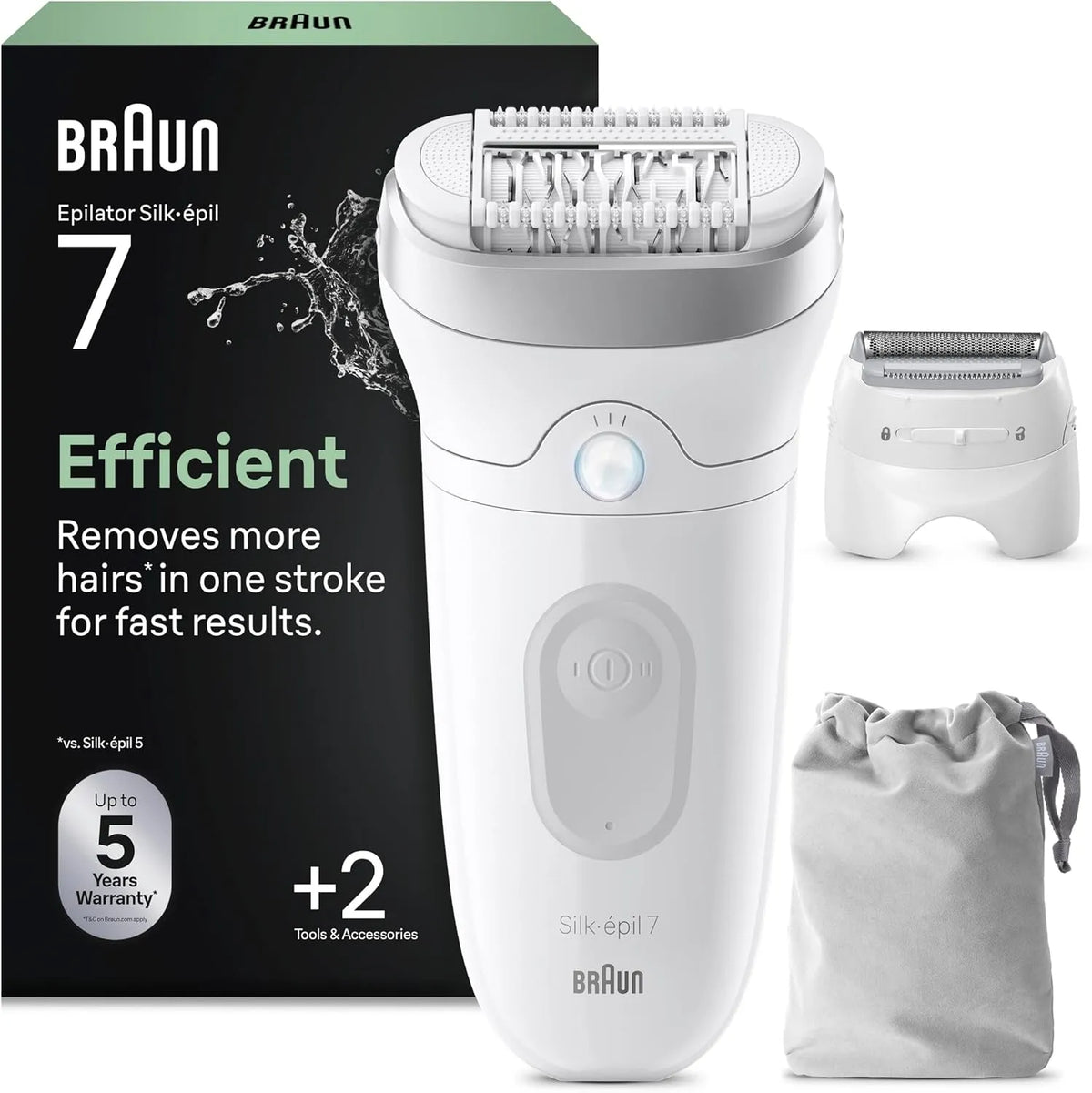 Braun Accessorio per elettrodomestico, argento, Silk-Épil 7 Epilatore Elettrico Donna, 7-030