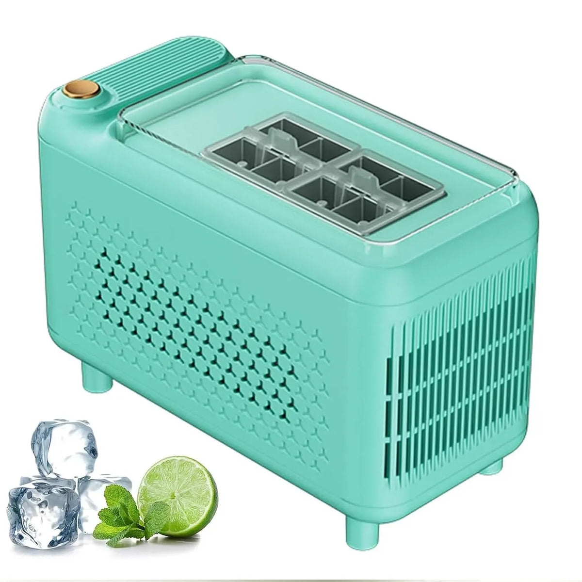 Macchina per il ghiaccio, tavolo, 12 V, portatile, verde, per il ghiaccio portatile da 12 V CC per auto