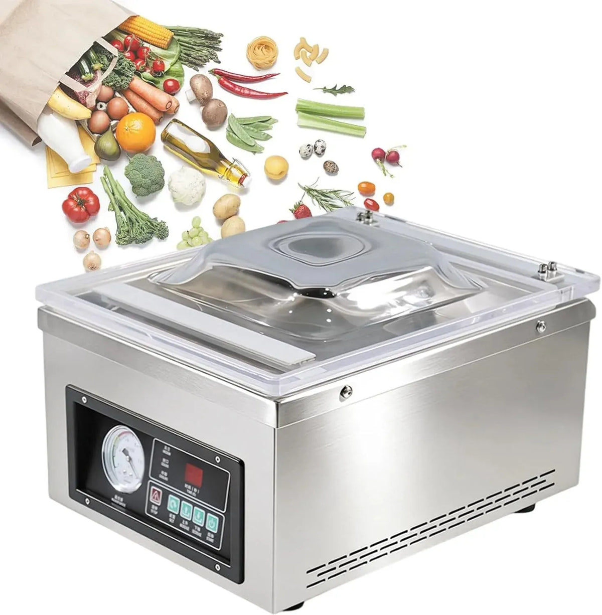 DZ-260 Sigillatrice, macchina per sottovuoto alimentare, 370 W, professionale, plastica, per Sacchetti di Plastica DZ-260