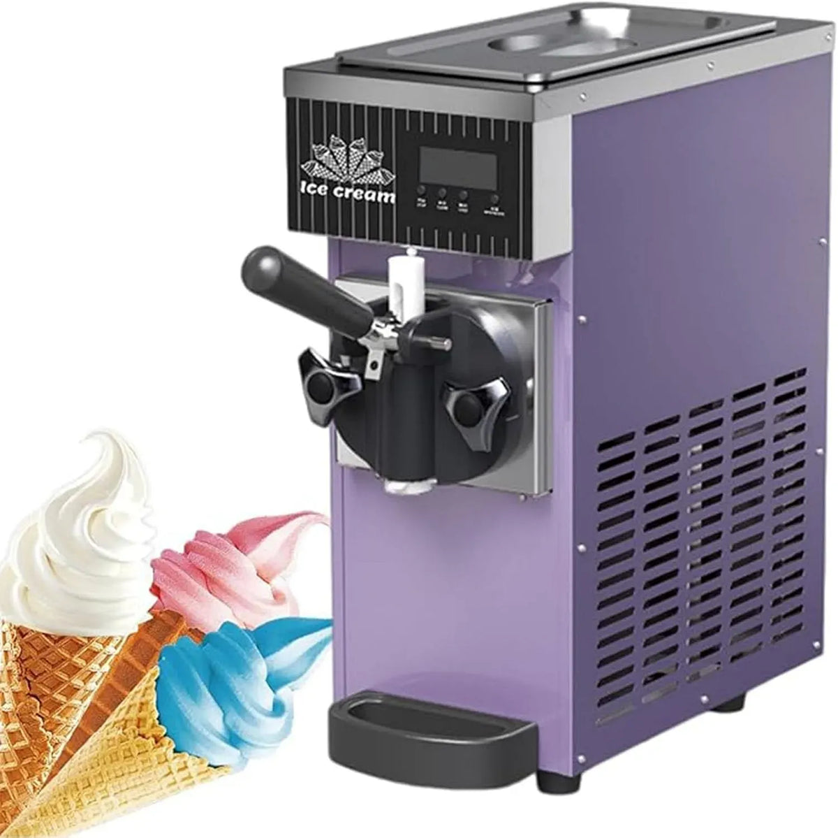 Purple-ZB-BQL68 macchina per gelato e sorbetto, macchina da caffè elettrica, display LCD, professionale, ristoranti