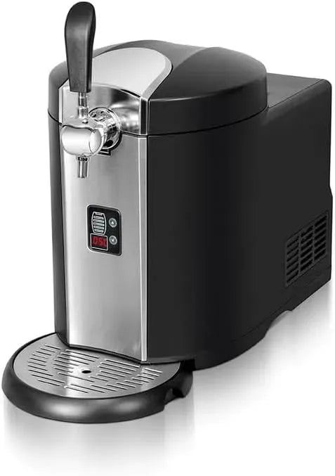 macchina per birra, 5 L, acciaio inox, nero, per birra con compressore 5l nero / acciaio inossidabile