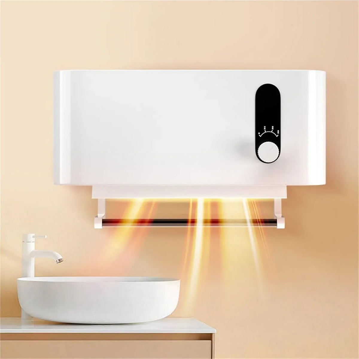 Ventilatore, 2000 W, portatile, Scaldabagno Portatile con Porta