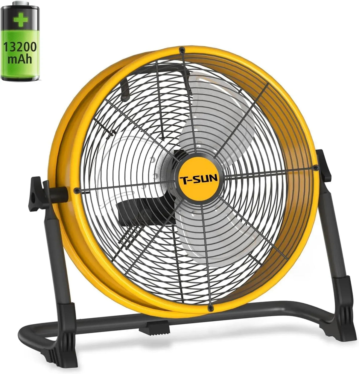 Ventilatore 13200mAh, 30cm, ventola per circolazione dell'aria, Ricaricabile Ventilatore Silenzioso
