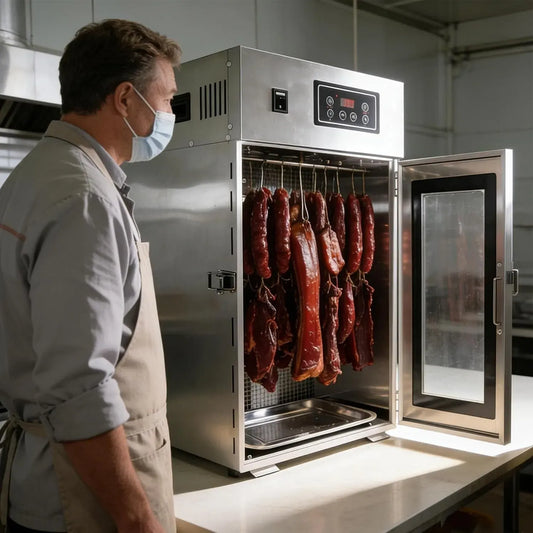 Asciugatrice, 7,5 kg, 30 a 90 °C, 2 zone di temperatura, acciaio inox, Nuovo Armadio di Essiccazione 2026, 14 Ganci, Grande 7,5 kg