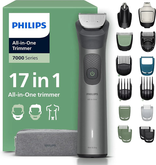 Philips Serie 7000 MG7961/15 capelli e corpo, Rifinitore per barba, per lame autoaffilanti interamente in metallo, Rifinitore All-in-one Multigroom