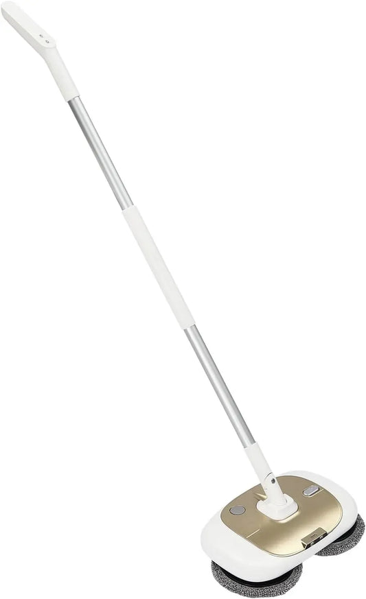 lavapavimenti elettrico, batteria, 400 ML, illuminazione LED, ampio serbatoio, senza fili, bianco