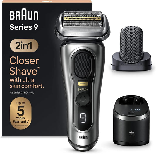 Braun Series 9 9597cc Regolabarba, Batteria, Rasoio, IP65, argento