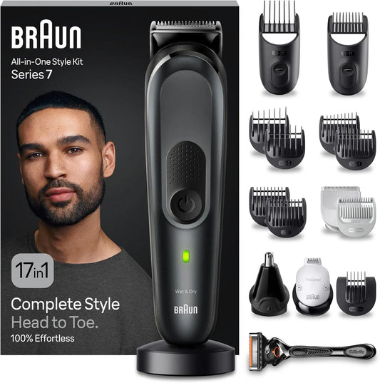 Braun 17-in-1 MGK7491 REGOLABARBA, Rasoio, nero, per Barba