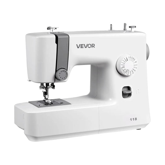 VEVOR Macchina da Cucire, macchina per cucito elettrica, bianco, per Lavori Artigianali