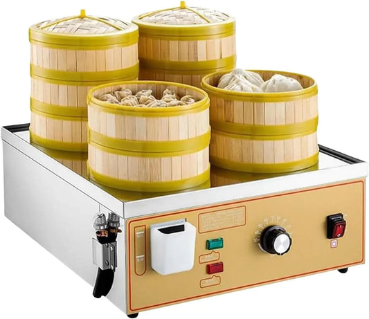 vaporiera elettrica per dim sum dotato di controllo, Vaporiera in acciaio inox