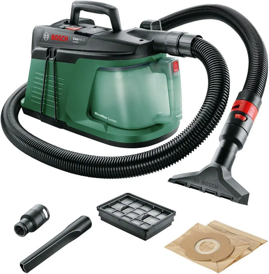 Bosch 700 Watt, Verde, EasyVac 3 Aspiratore Compatto