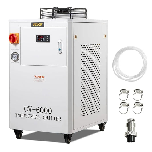 VEVOR CW-6000 65L/min macchina, 15 L, 1500 W, 65 L, industriale, ampio serbatoio, per macchina incisione laser