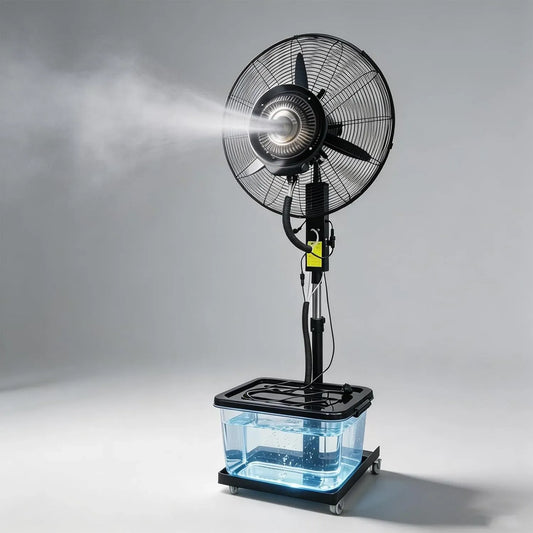 Ventilatore, 42 L, portatile, 3 velocità, oscillazione, ampio serbatoio, oscillazione 120°