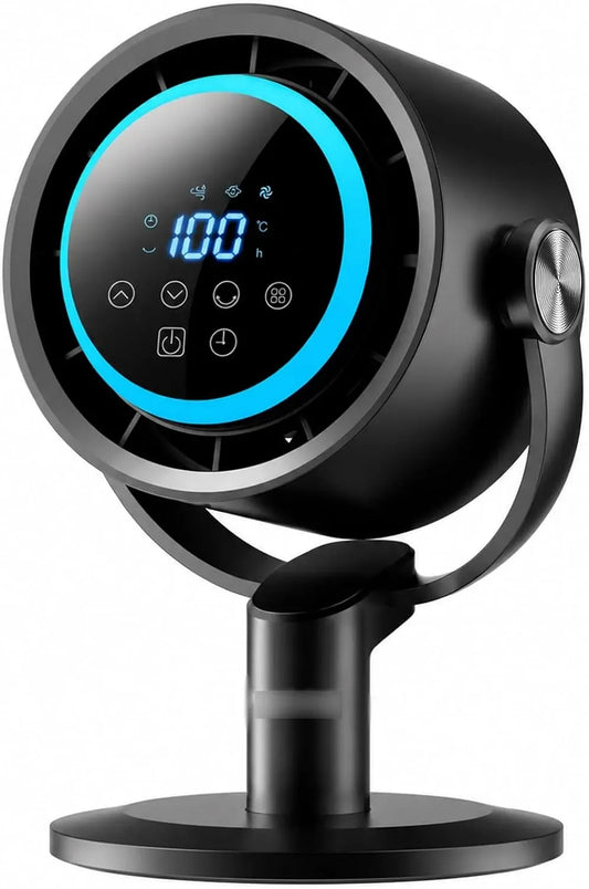 Ventilatore, portatile, ventola per circolazione dell'aria, Ventilatore Circolatore D'aria Portatile Batteria Ricaricabile Da 6000 MAh