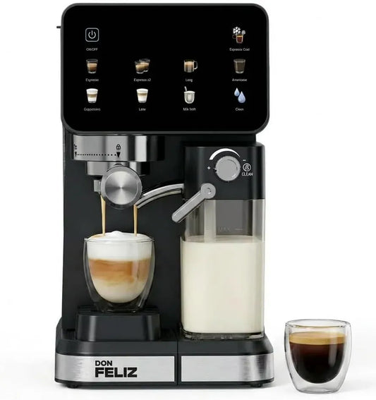 Nespresso Macchina da caffè, 1,5 L, 1350 W, ampio serbatoio, display LCD, 20 bar, serbatoio del latte da 500 ml, serbatoio dell'acqua da 1,5 l
