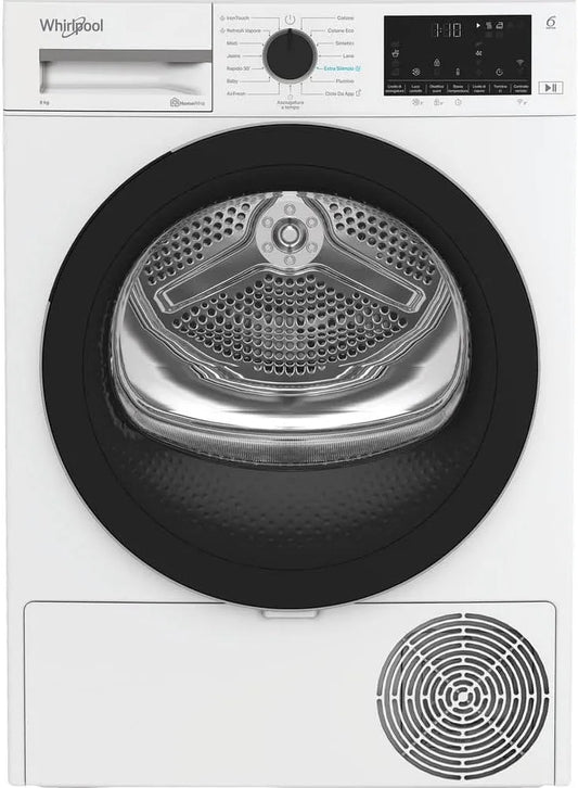 Whirlpool R48M classe C, C WD WBS IT, Capacità 8kg, colore White, Display digitale XL, Wi-Fi, IronTouch