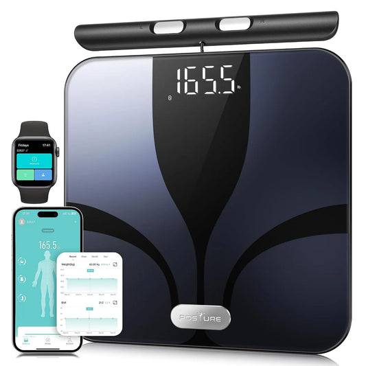 Pesapersone, Bilancia, 180 kg, Digitale, App, Bilancia Pesapersone Digitale Percentuale di Grasso 8 Elettrodi