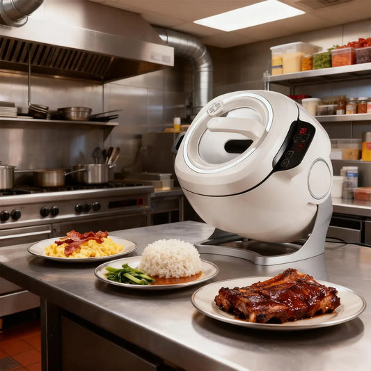 Pentola e padella, 6 L, 2000 W, touch, effetto 3D, acciaio inox, Robot da Cucina Automatico da 2000 W, Riscaldamento 3D Completo