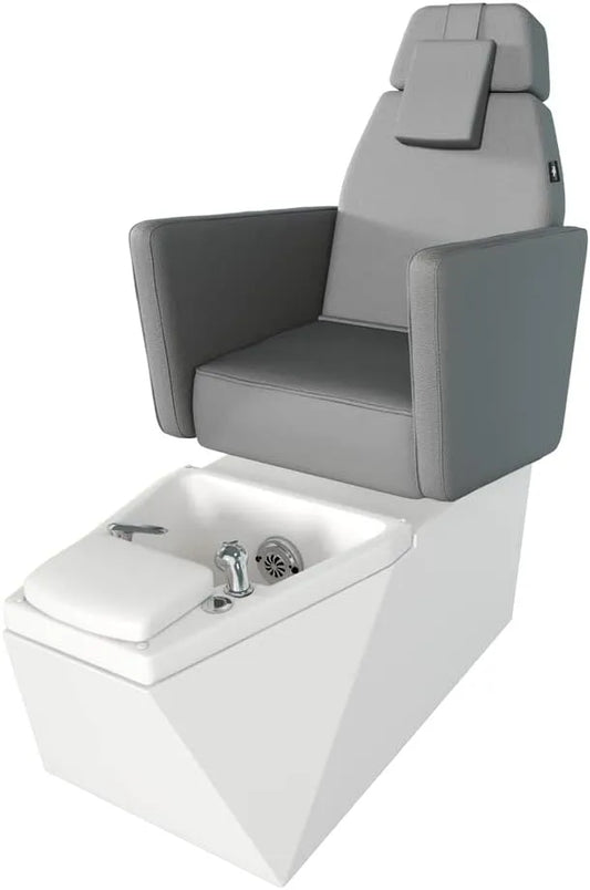 Poltrona, grigio, per pedicure SPA FASCINO con vasca integrata cromoterapi