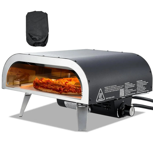 VEVOR Forno elettrico per pizza, 12 pollici, portatile, esterno, nero