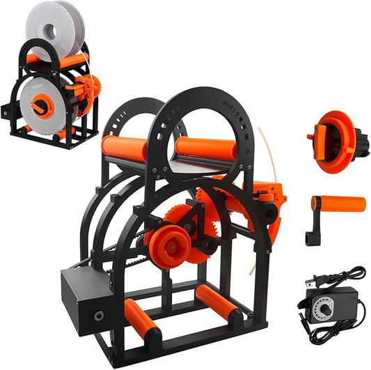filo universale, avvolgimento ordinato senza grovigli, Respooler industriale per bobine da 1 kg, avvolgitore elettrico per bobine da 1 kg, avvio e