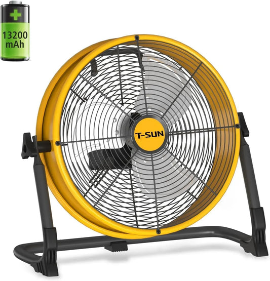 Ventilatore 13200mAh, 30cm, ventola per circolazione dell'aria, Ricaricabile Ventilatore Silenzioso