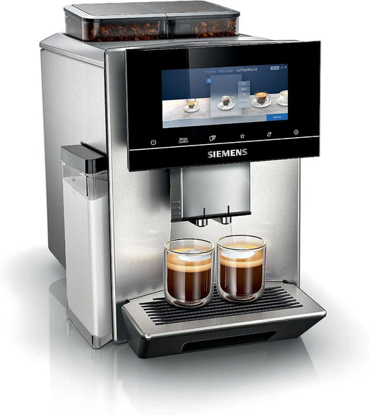 Siemens EQ900 TQ907D03 Macchina da caffè, touch, app, vapore, fino a 10 profili, modalità barista, display full touch, pulizia automatica del vapore