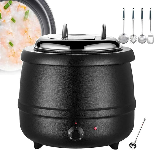 Pentola e padella, acciaio inox, nero, utensile da cucina, Scaldazuppe Elettrico in Acciaio Inossidabile/pentola per zuppa Calda di Grande capacità