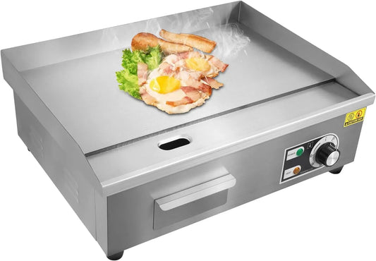 Barbecue, piastra, tavolo, 55 x 30 cm, 3000 W, 50 a 300 °C, professionale, acciaio inox